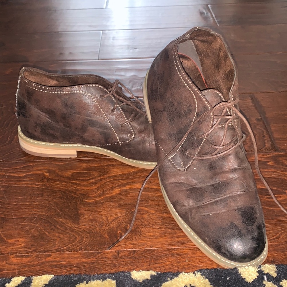 Brown lace up boots by Deer Stags. Size 11 men. Very comfortable. Worn.